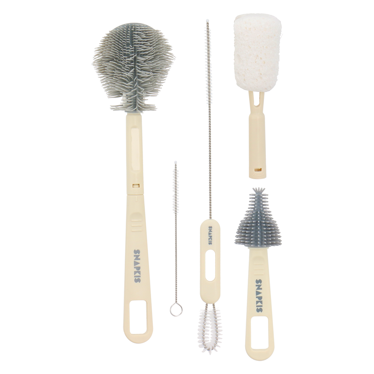 6pc Brush Set - Grey/Beige