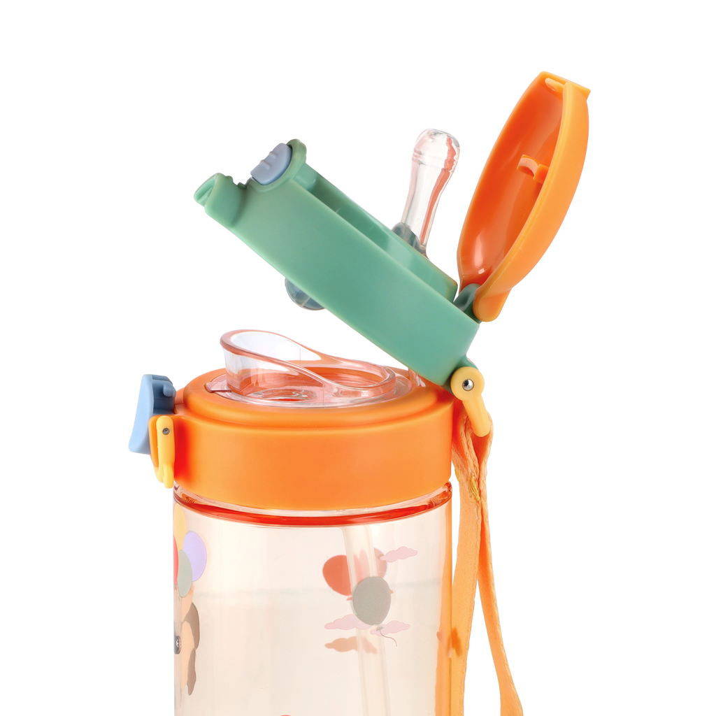 Kids Tritan Dual-Drinking Water Bottle 600ml - Panda