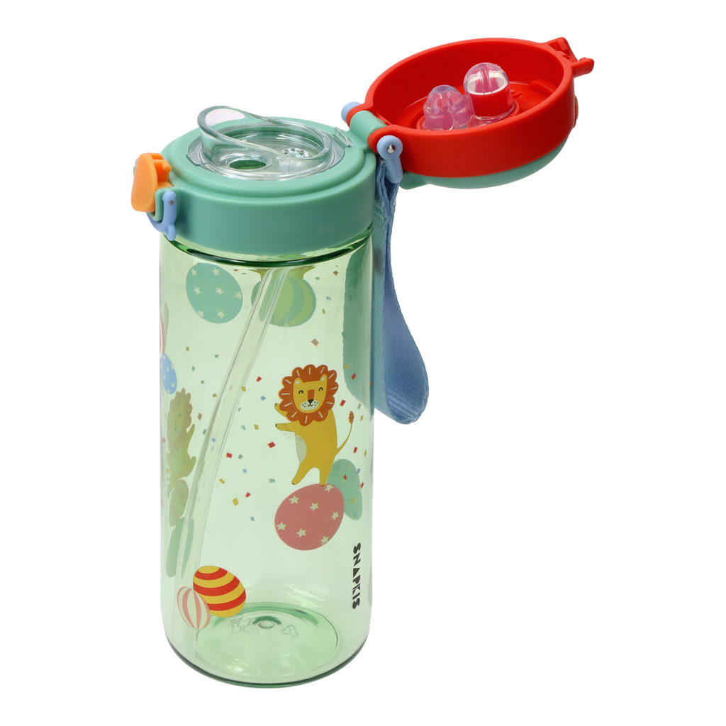 Kids Tritan Dual-Drinking Water Bottle 600ml - Lion