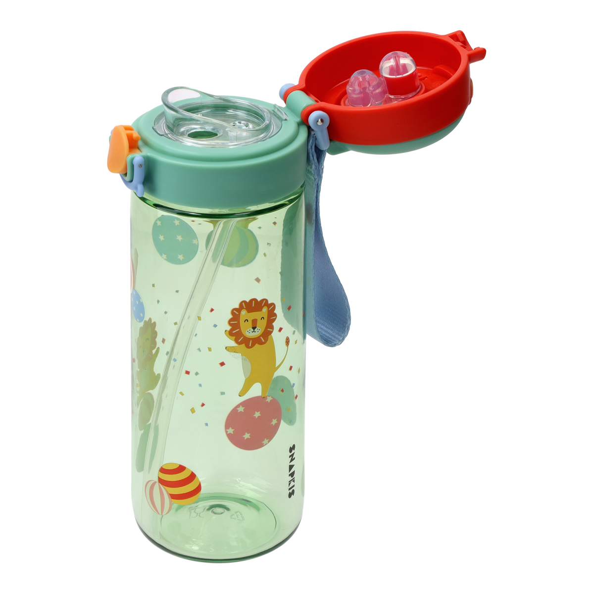 Kids Tritan Dual-Drinking Water Bottle 600ml - Lion