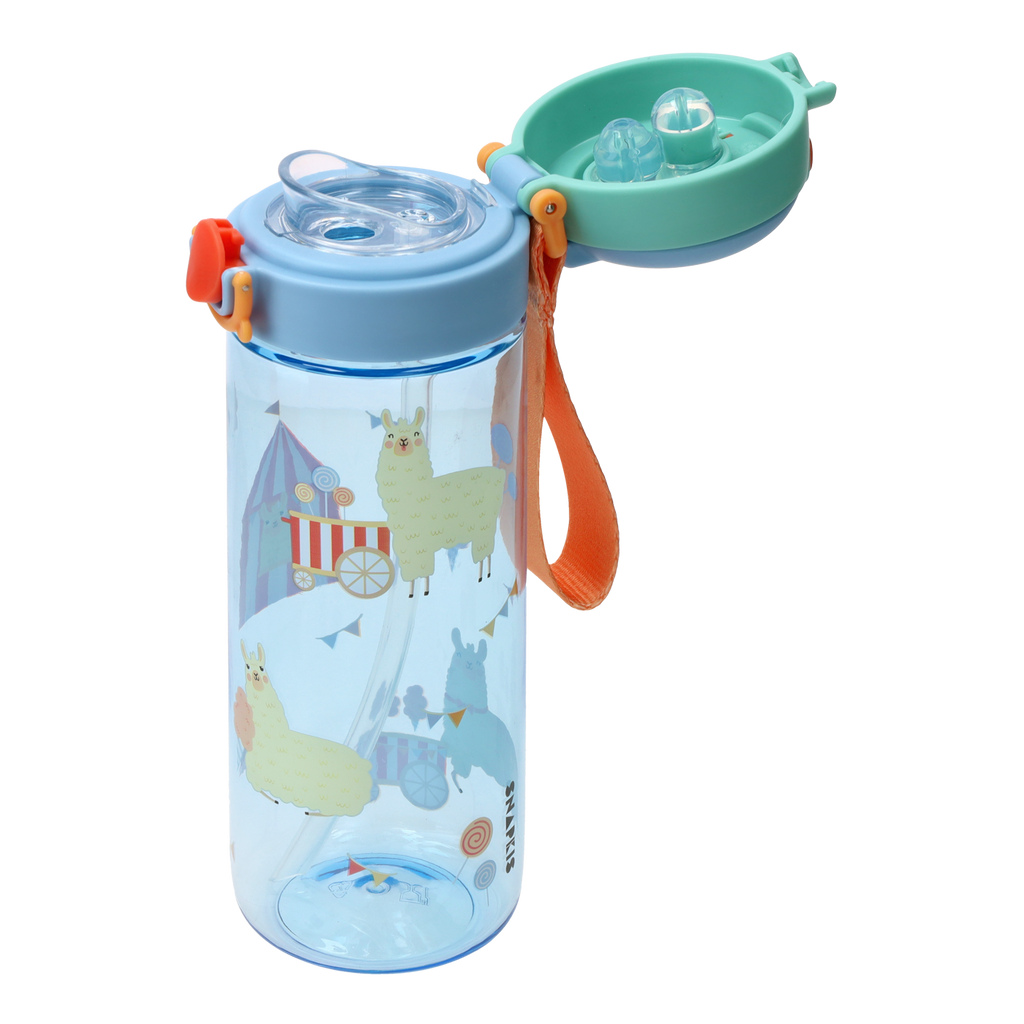 Kids Tritan Dual-Drinking Water Bottle 600ml - Llama