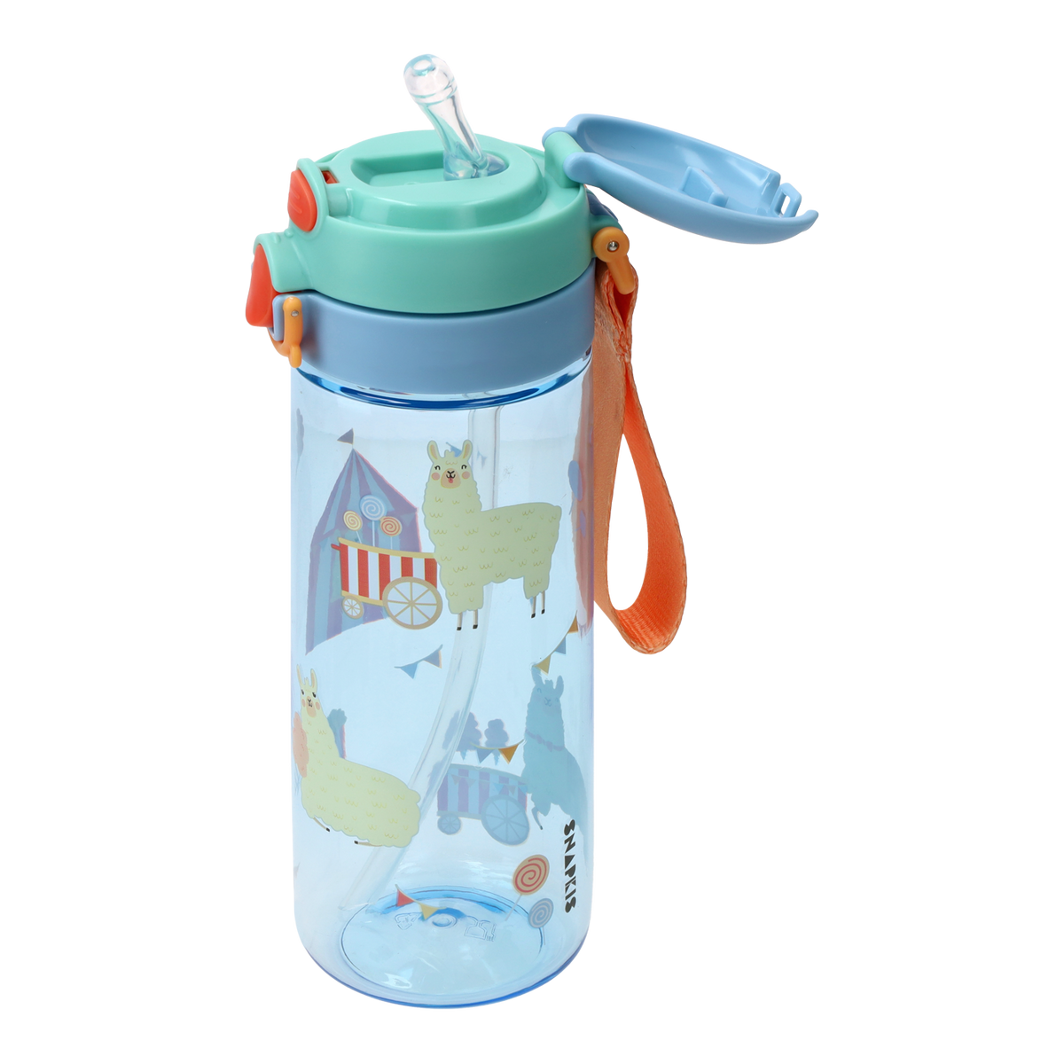 Kids Tritan Dual-Drinking Water Bottle 600ml - Llama
