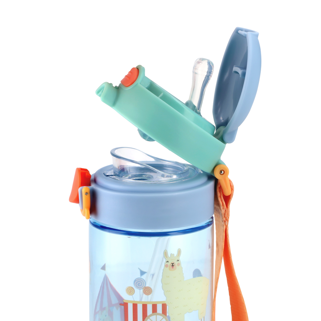 Kids Tritan Dual-Drinking Water Bottle 600ml - Llama