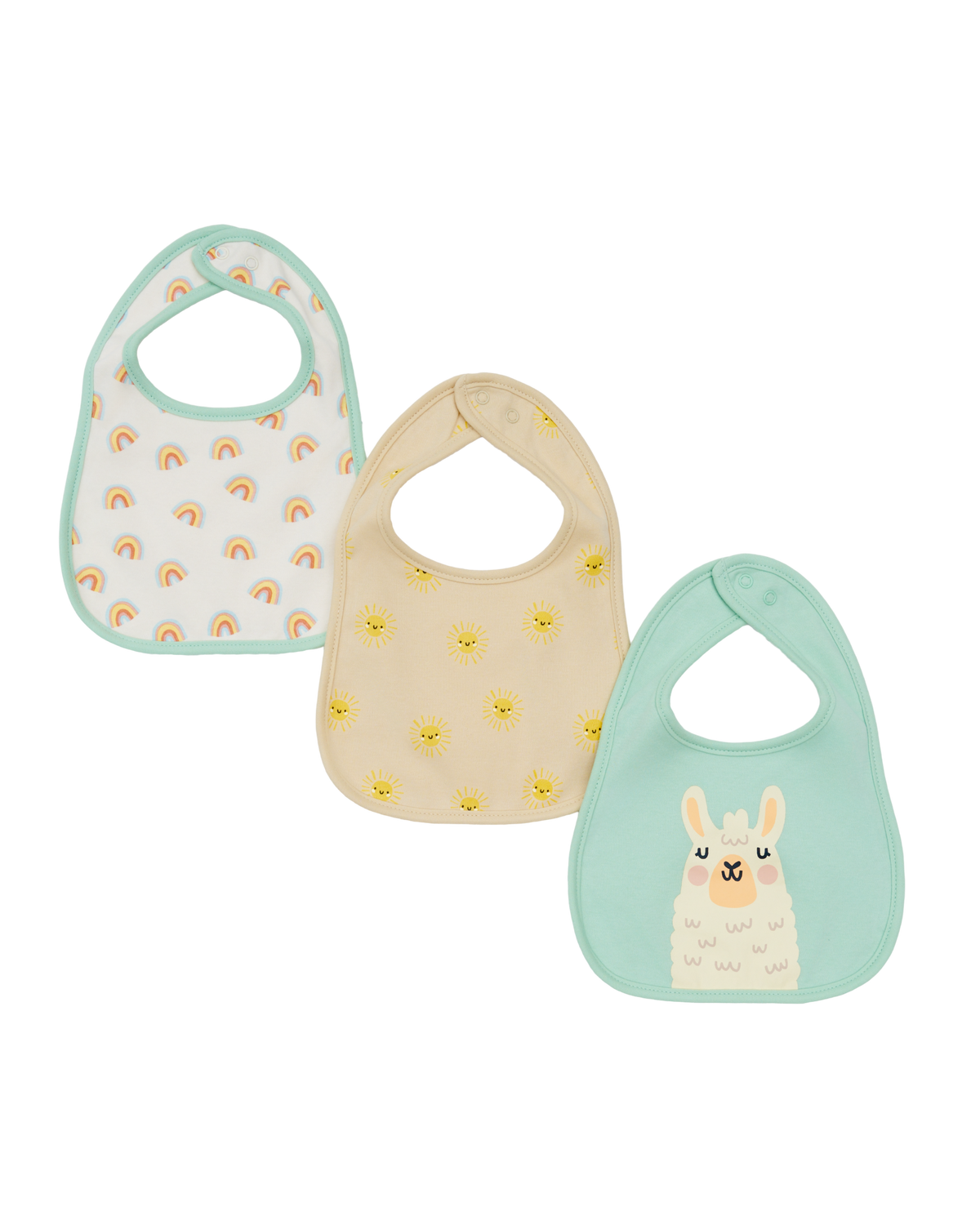 Everyday Bib Set (3 Pack) - Llama