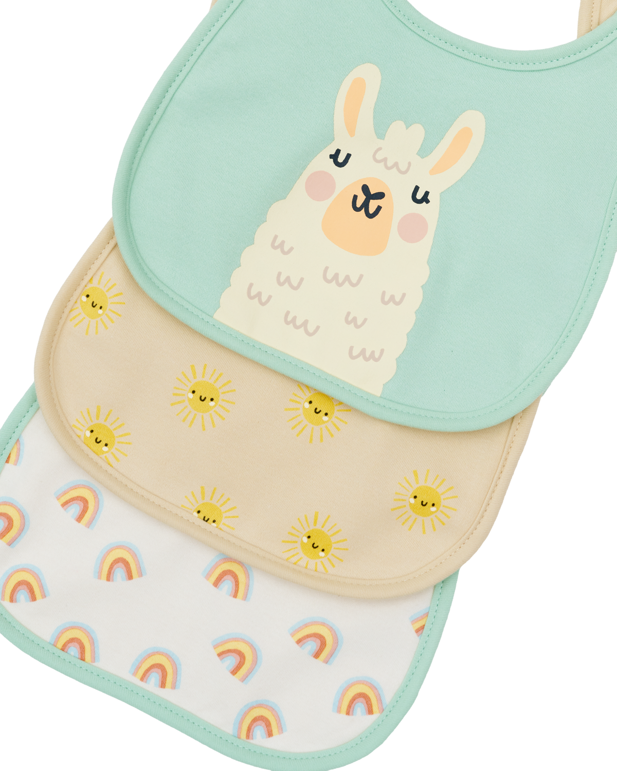 Everyday Bib Set (3 Pack) - Llama