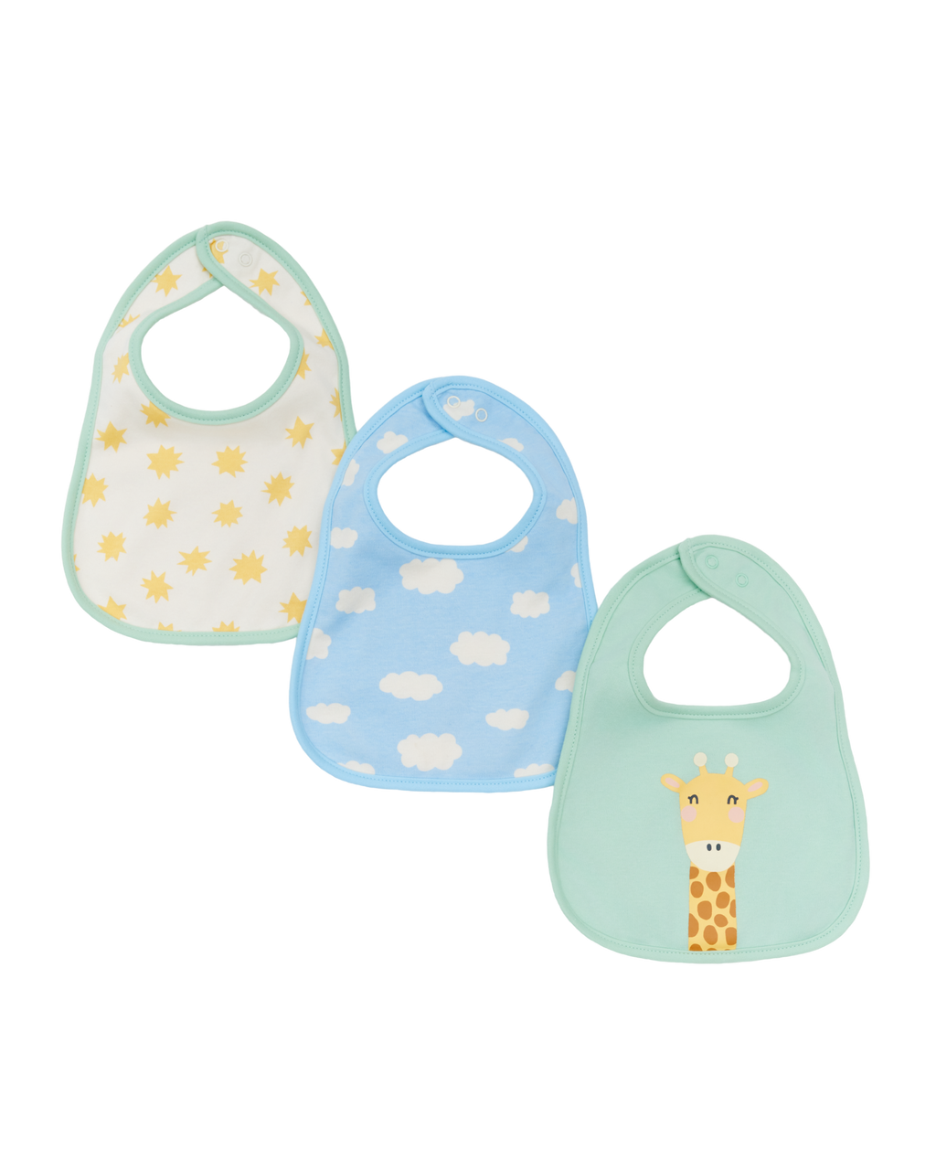 Everyday Bib Set (3 Pack) - Giraffe
