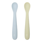 Silicone Weaning Spoon 2pc - Olive/Dusty Blue