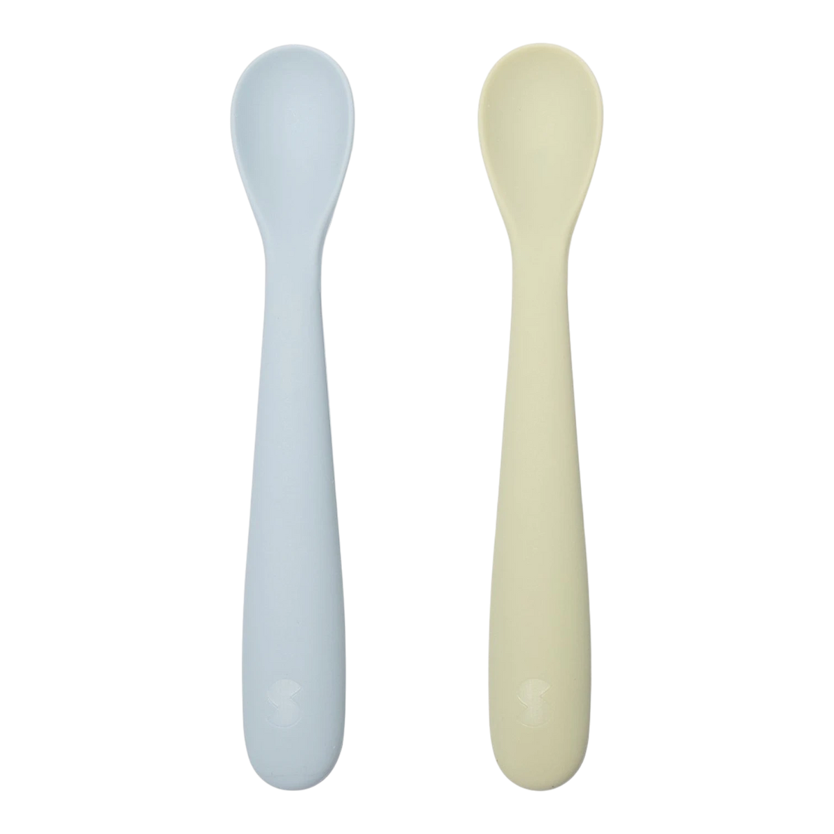 Silicone Weaning Spoon 2pc - Olive/Dusty Blue