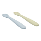 Silicone Weaning Spoon 2pc - Olive/Dusty Blue