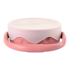 Collapsible Silicone Snack Cup - Dark Pink