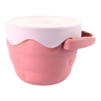 Collapsible Silicone Snack Cup - Dark Pink