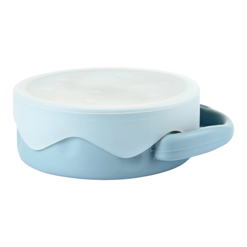 Collapsible Silicone Snack Cup - Dusty Blue