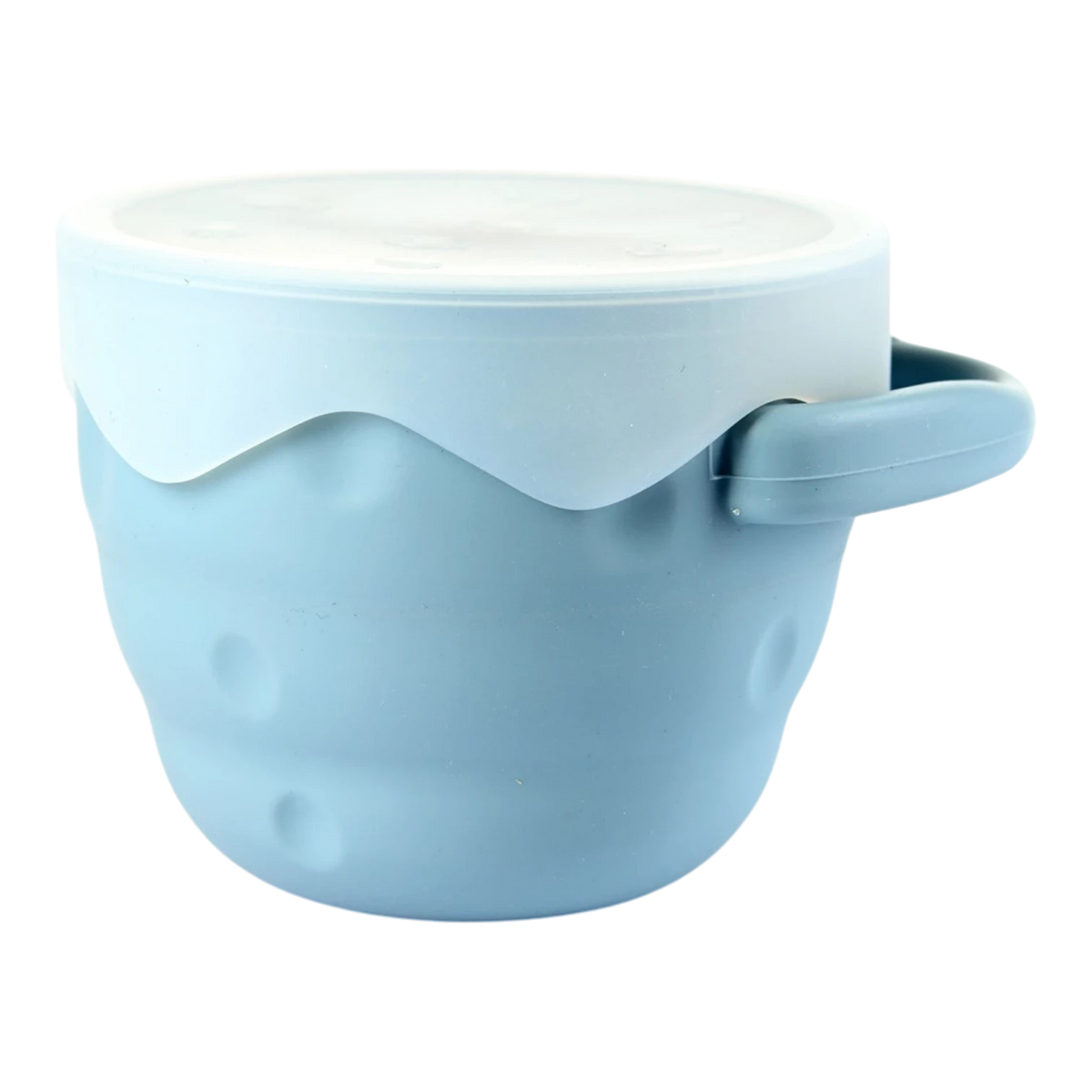 Collapsible Silicone Snack Cup - Dusty Blue