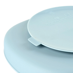 Silicone Suction Plate with Divider - Dusty Blue