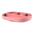 Silicone Suction Plate with Divider - Dark Pink
