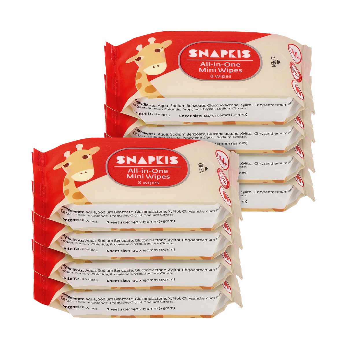 All-In-One Mini Wipes 8pc x 8 Pack