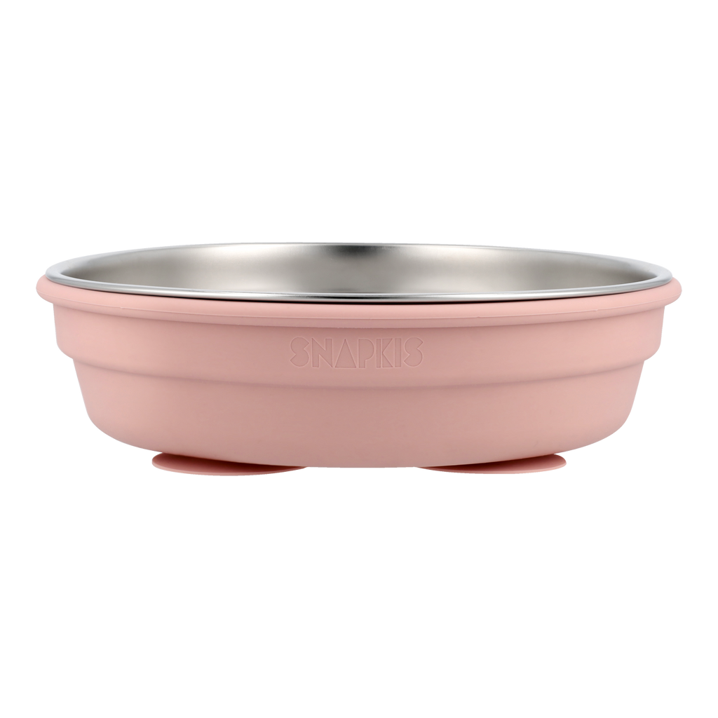 2-In-1 Stainless Steel Divided Plate - Tea Rose