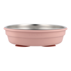 2-In-1 Stainless Steel Divided Plate - Tea Rose