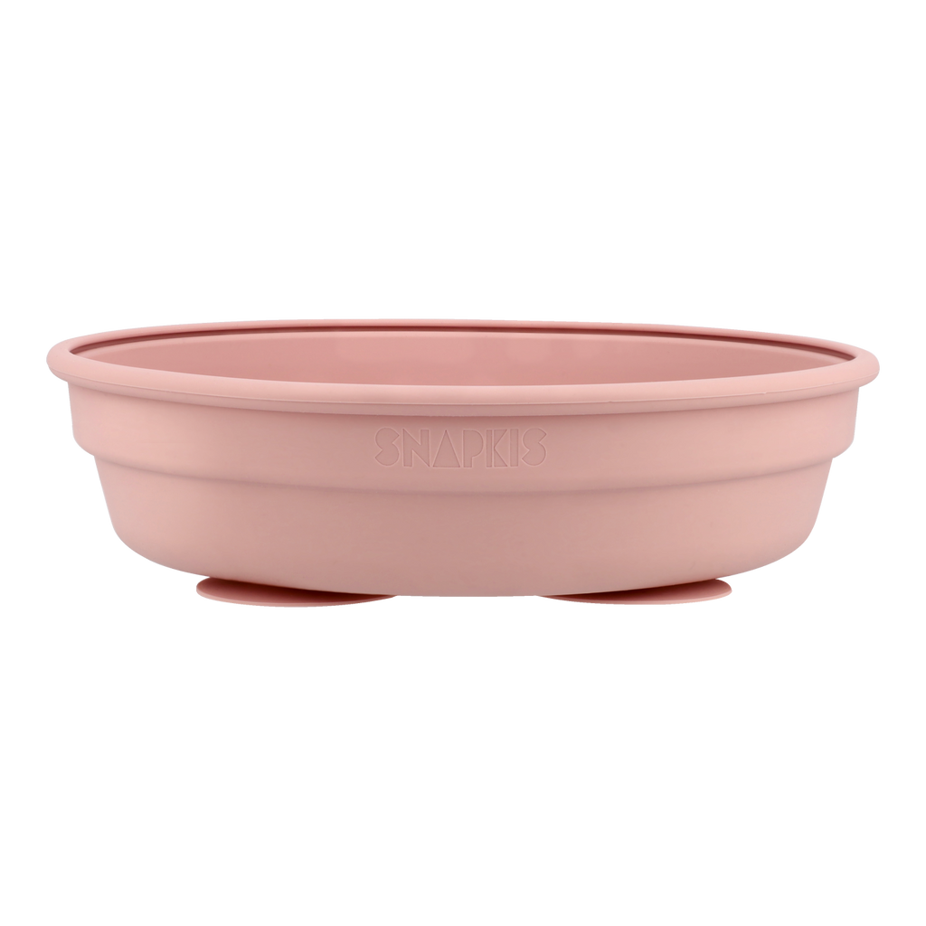2-In-1 Stainless Steel Divided Plate - Tea Rose