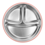 2-In-1 Stainless Steel Divided Plate - Tea Rose