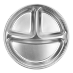 2-In-1 Stainless Steel Divided Plate - Tea Rose