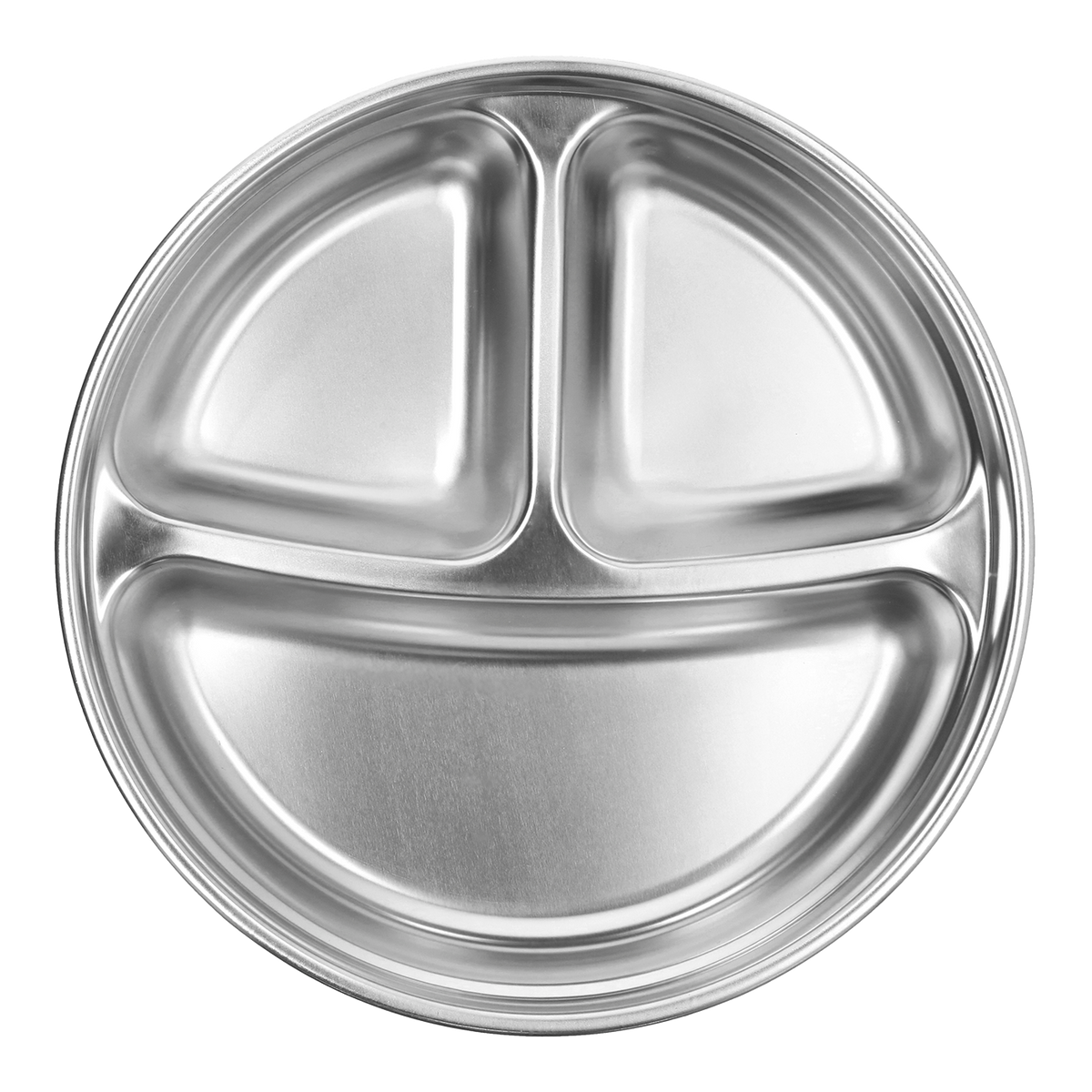 2-In-1 Stainless Steel Divided Plate - Tea Rose