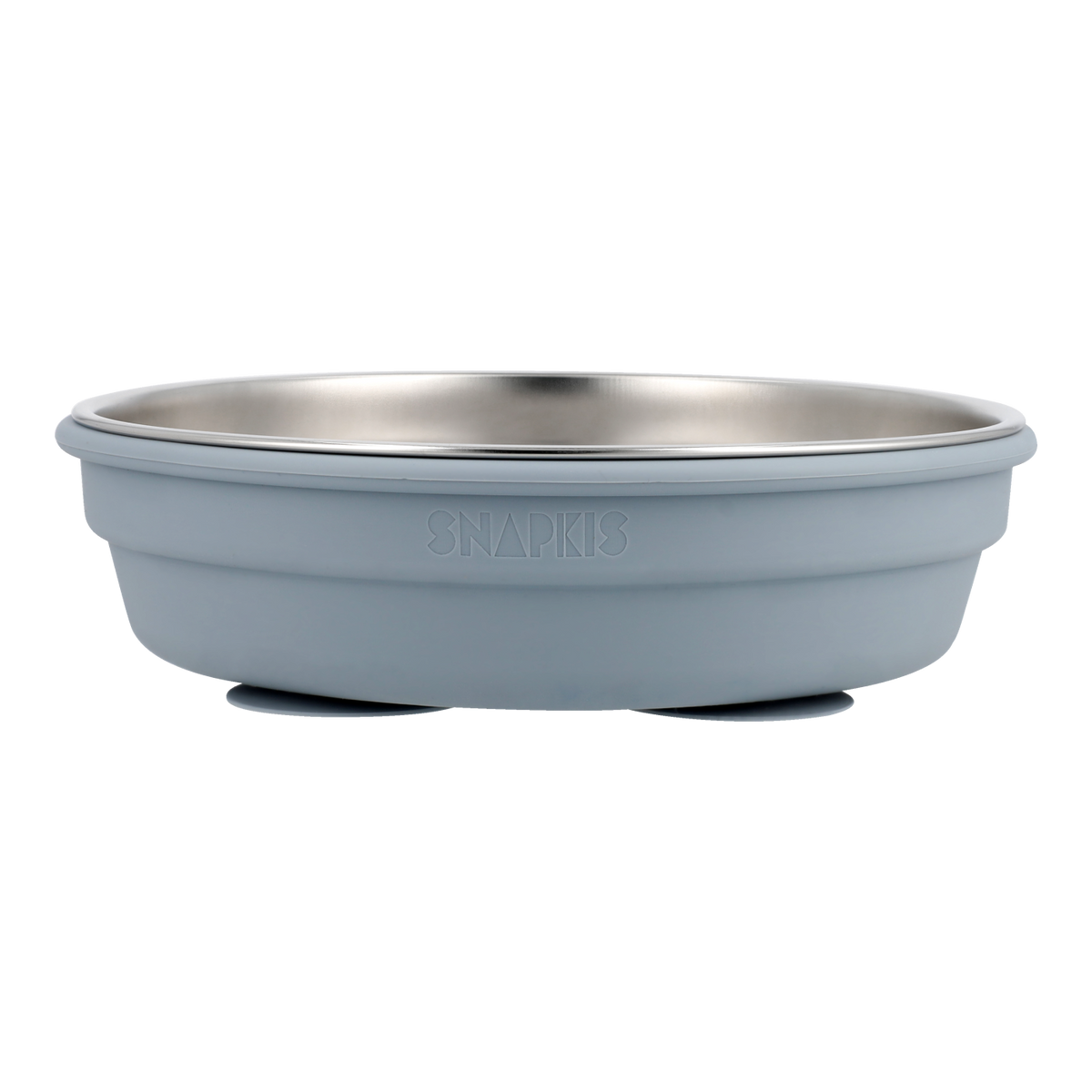 2-In-1 Stainless Steel Divided Plate - Steel Blue