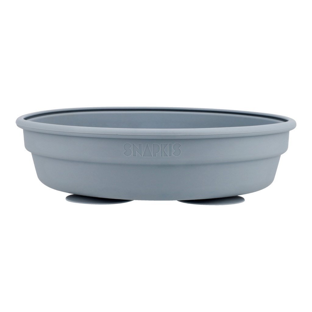 2-In-1 Stainless Steel Divided Plate - Steel Blue