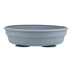 2-In-1 Stainless Steel Divided Plate - Steel Blue