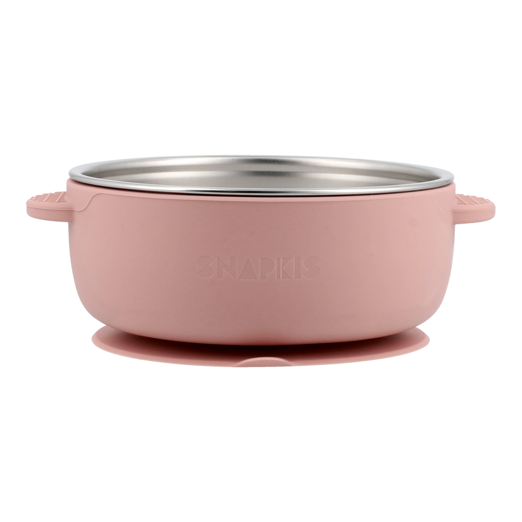 2-In-1 Stainless Steel Bowl - Tea Rose