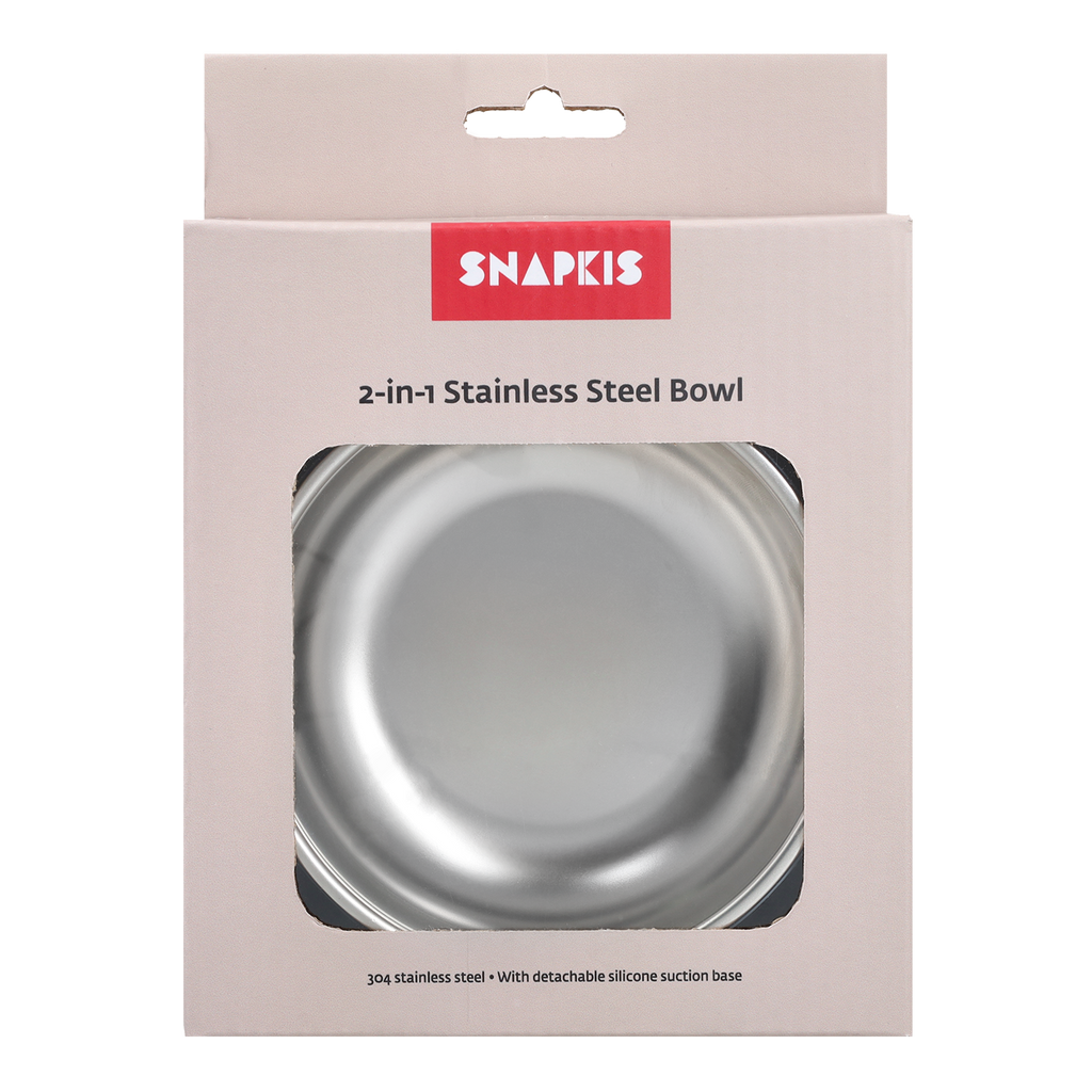 2-In-1 Stainless Steel Bowl - Steel Blue