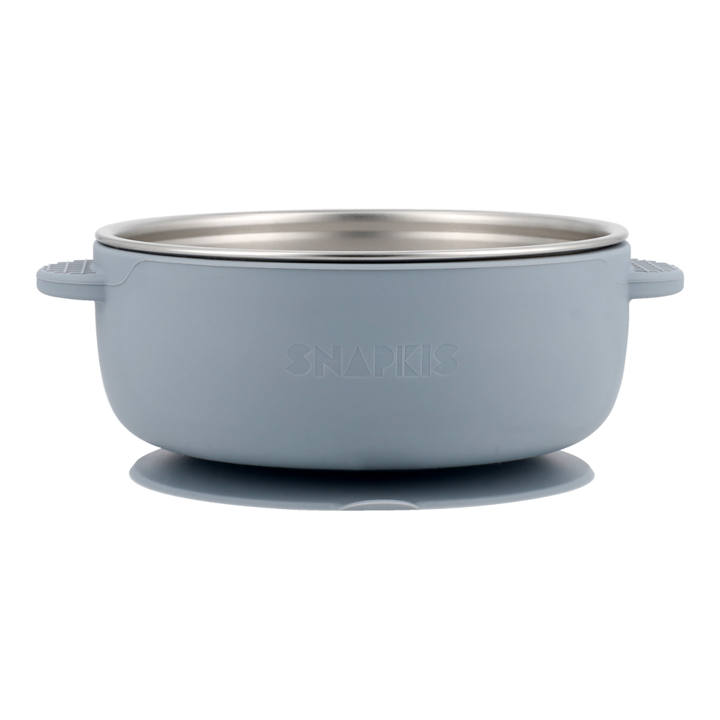 2-In-1 Stainless Steel Bowl - Steel Blue