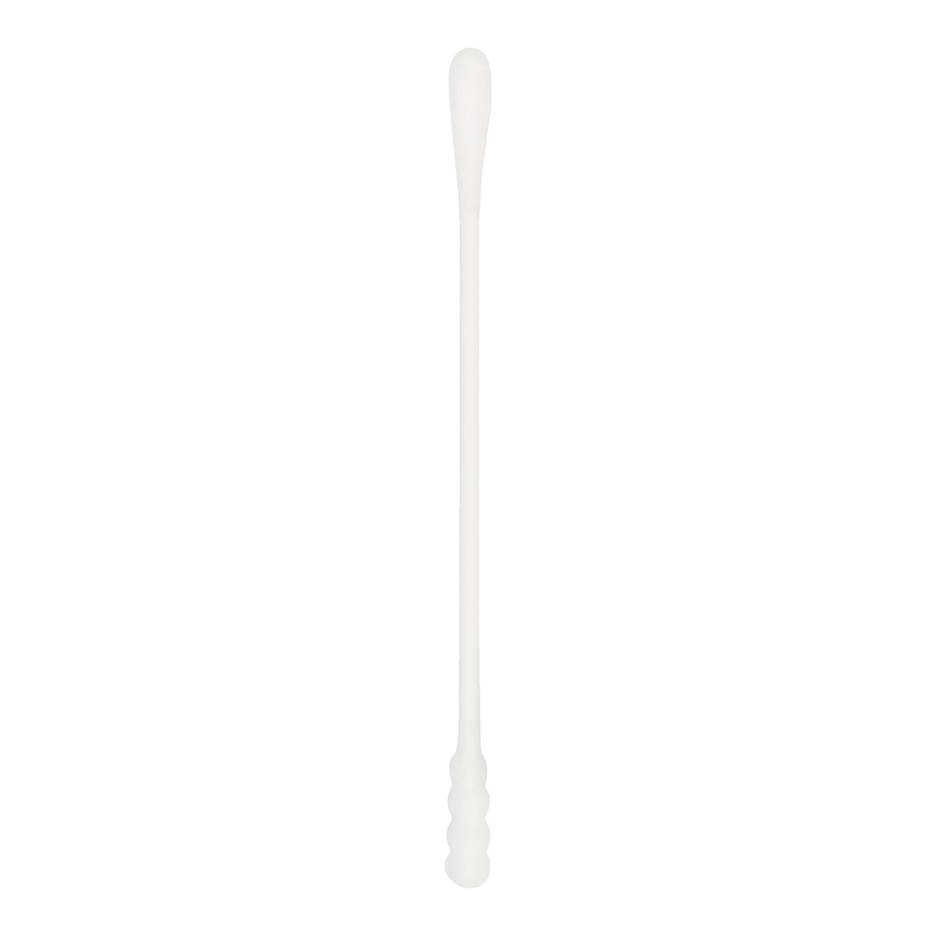 Snapkis Newborn Cotton Swabs with ultra-thin tips and flexible paper stems for gentle cleaning of baby's eyes, ears, and nose.
